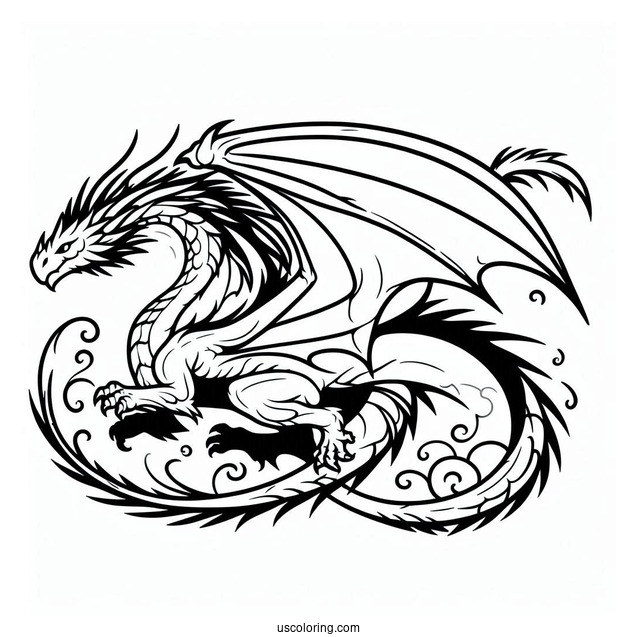 Easy Outline Of Night Fury Dragon