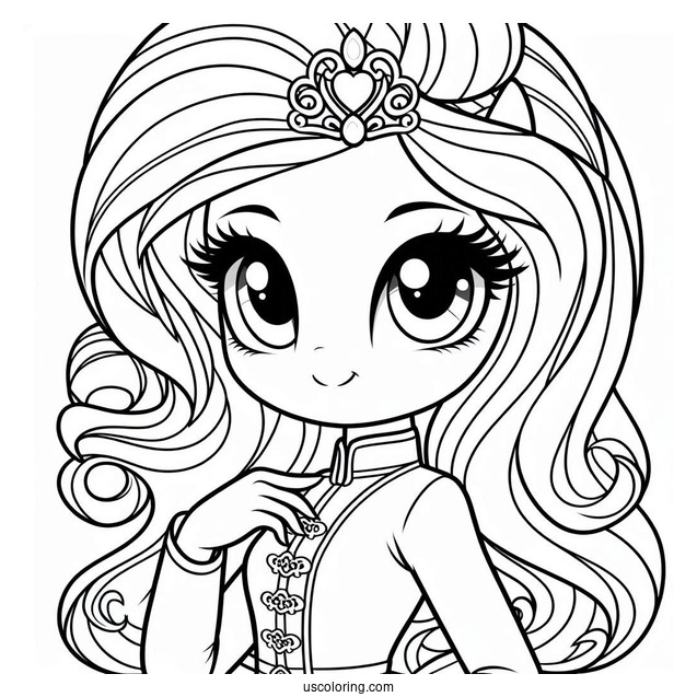 Smiling Rarity Coloring Page For Kids