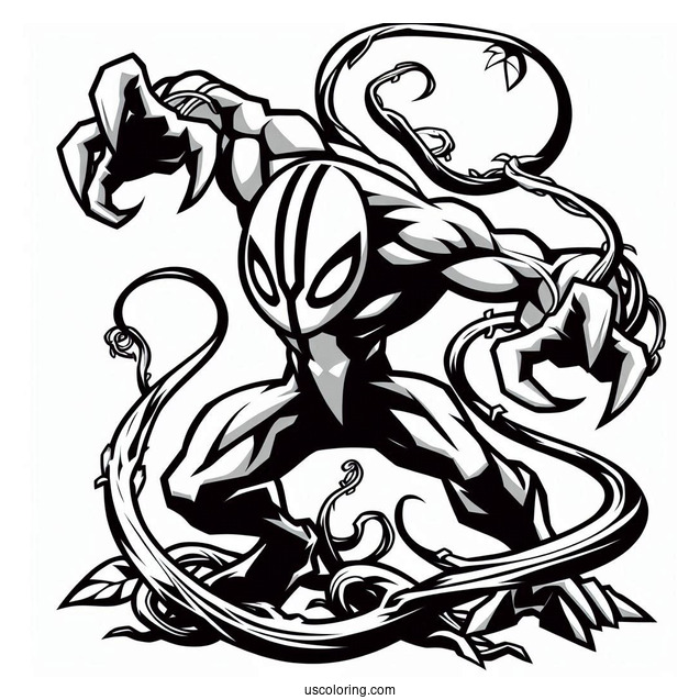 Ben 10 Coloring Page Of Wildvine Alien Form