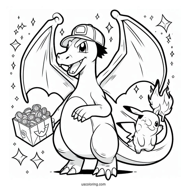 Special Delivery Charizard With Pikachu