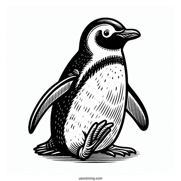 Humboldt Penguin Coloring Page