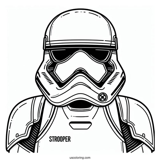 Easy Stormtrooper Outline Coloring Sheet
