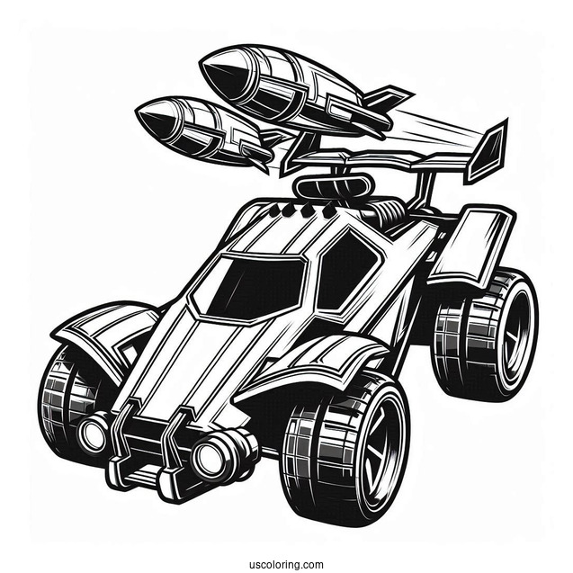 Rocket League Coloring Page Batmobile For Kids