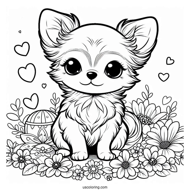 Cute Baby Chihuahua Coloring Page For Preschoolers