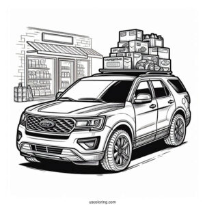 Ford SUV Coloring Sheet