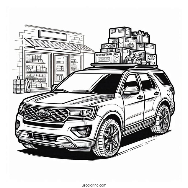 Ford SUV Coloring Sheet