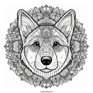 Intricate Dog Face Mandala