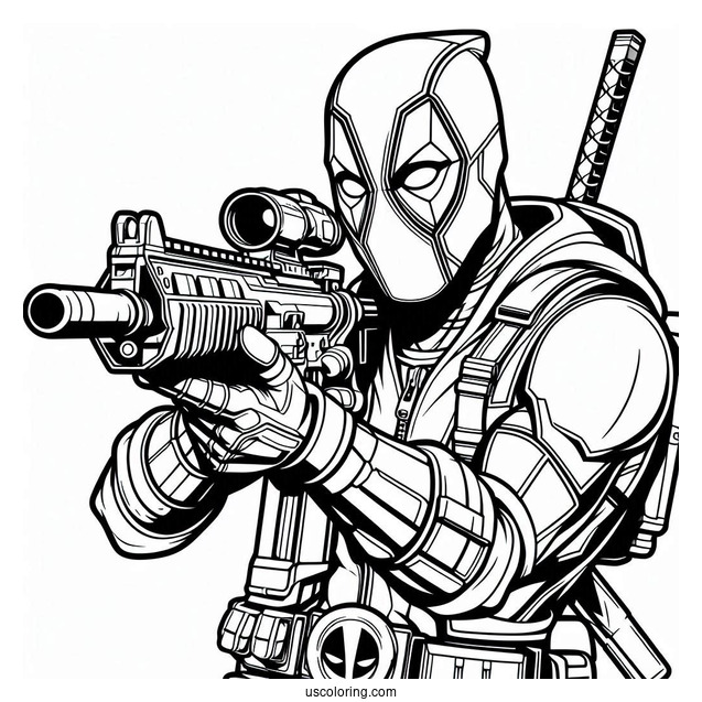 Fortnite Deadpool Coloring Sheet
