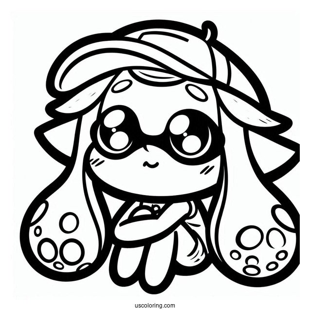 Simple Pearl Houzuki Splatoon Coloring Page For Kids