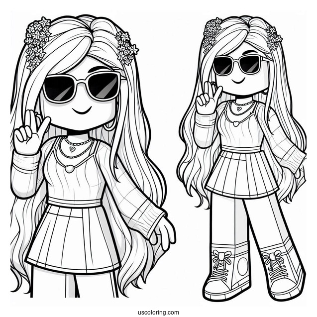 Roblox Girl Coloring Page