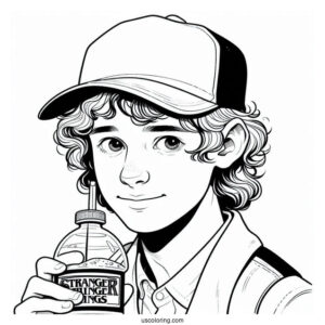 Coloring Sheet For Mike Wheeler