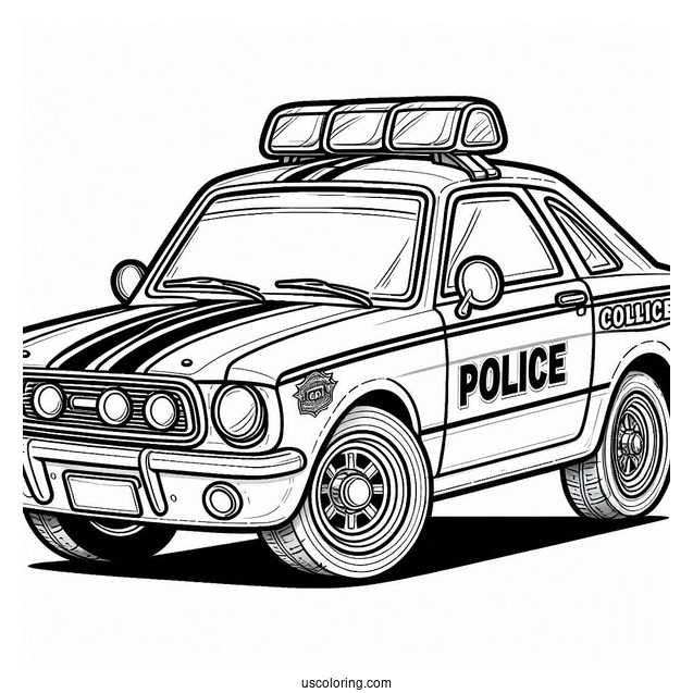 Coloring Sheet Of Police Car