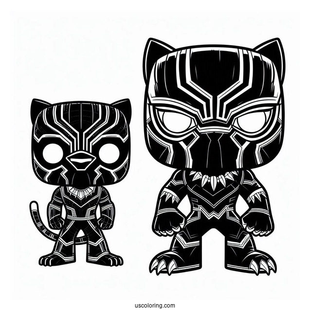 Funko Pop Black Panther Coloring For Kids