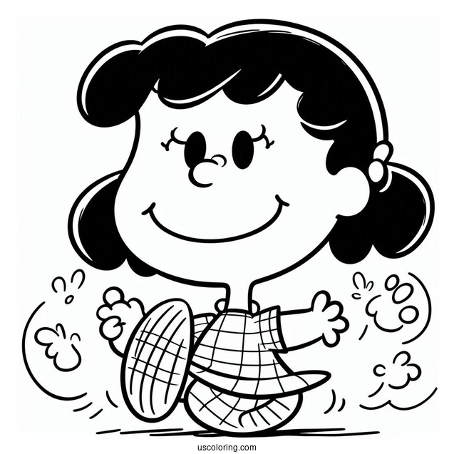 Coloring Sheet Of Lucy From Peanuts