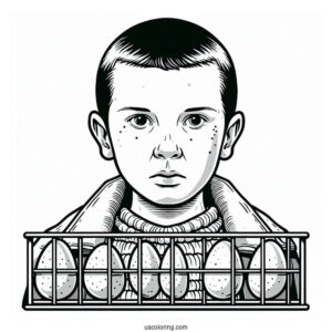 Eleven With Eggos Coloring Sheet
