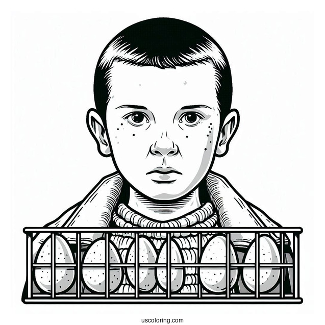 Eleven With Eggos Coloring Sheet