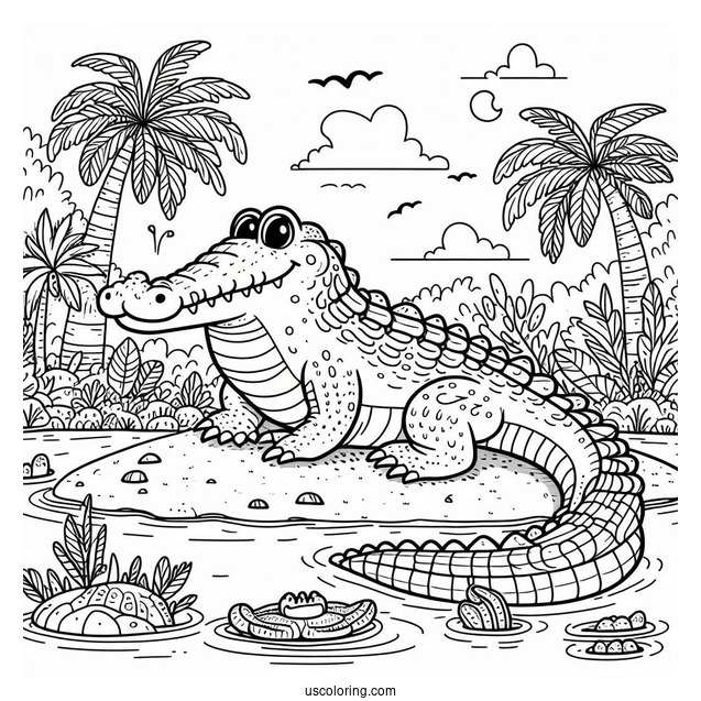 The Enormous Crocodile Coloring Page