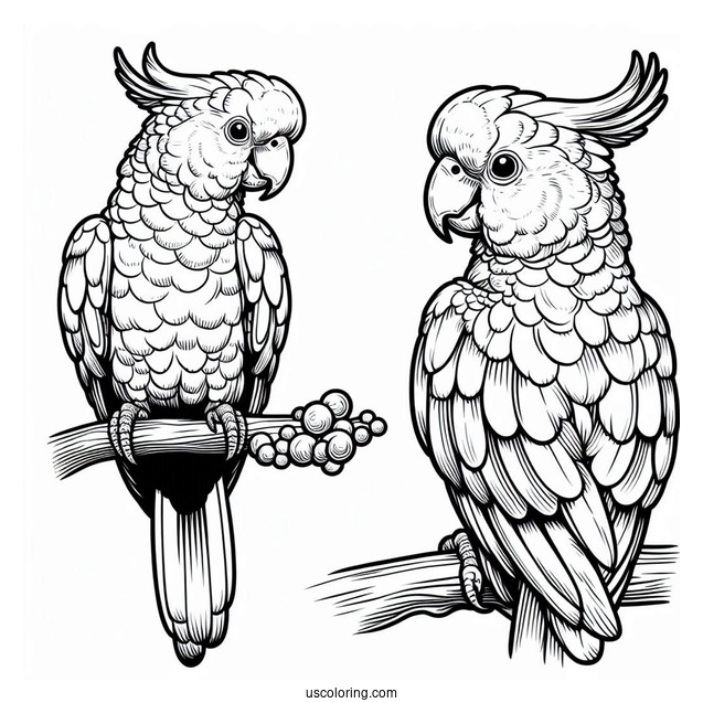 Cockatoo Parrot To Color