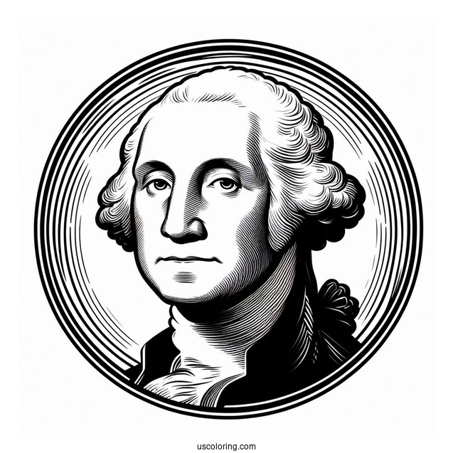 United States President Coloring Page Of George Washington