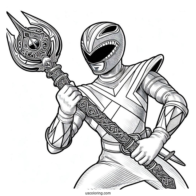 Power Ranger Holding Power Lance