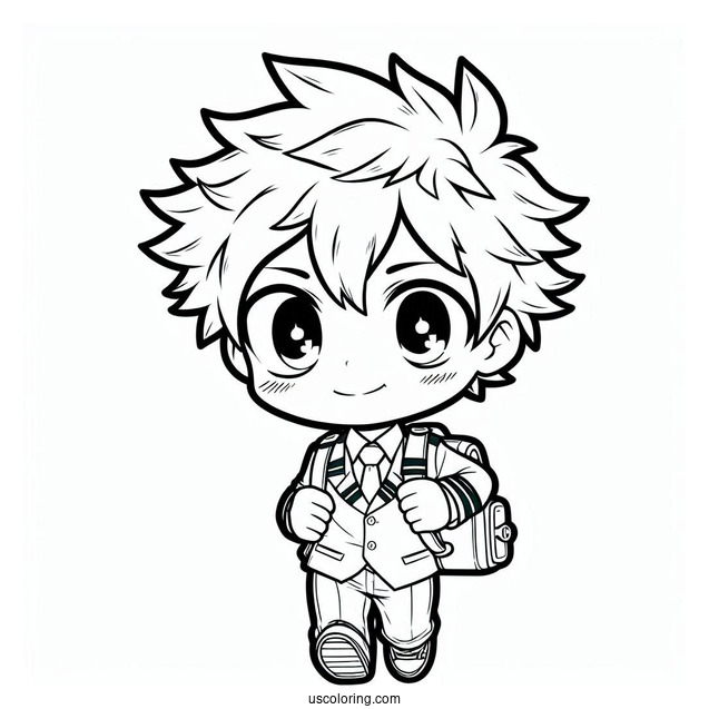 My Hero Academia Coloring Page Of Cute Chibi Eri