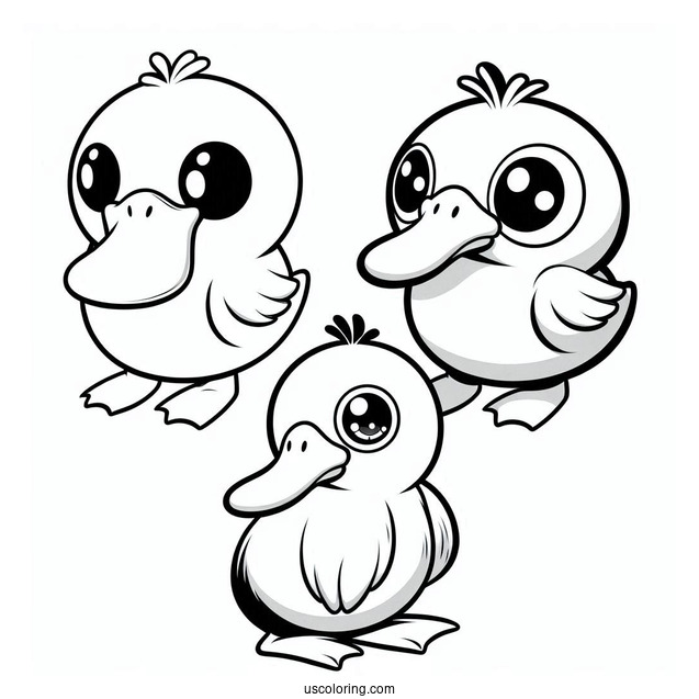 Psyduck Coloring Page Different Moods