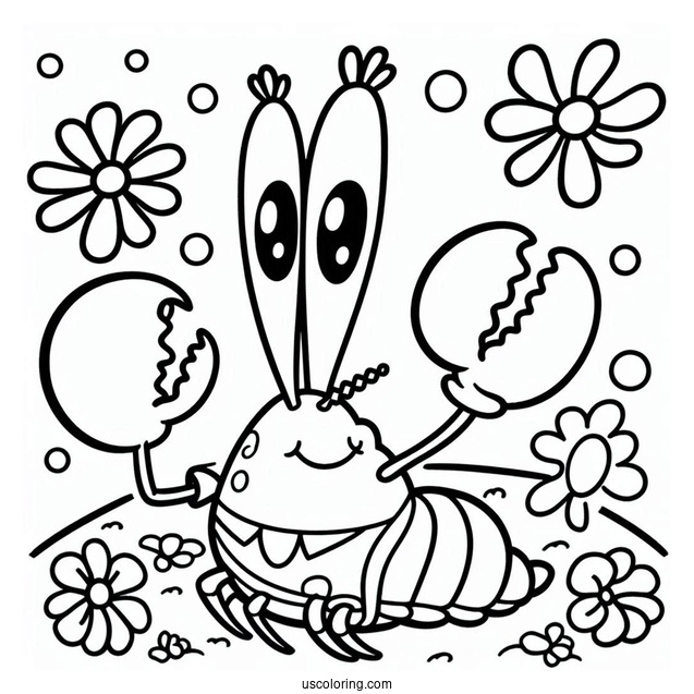 Larry the Lobster SpongeBob Coloring Page For Kids