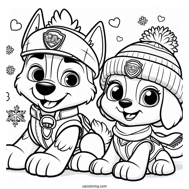 Everest And Skye Coloring Page