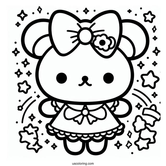 Sanrio Coloring Pages Of Rilakkuma Outline