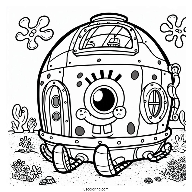 SpongeBob Coloring Page Of Barnacle Boy