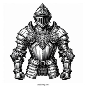 Knight Upper Body Armor Coloring In