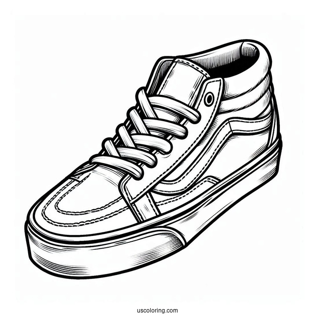 Coloring Page Of A Pair Of Vans