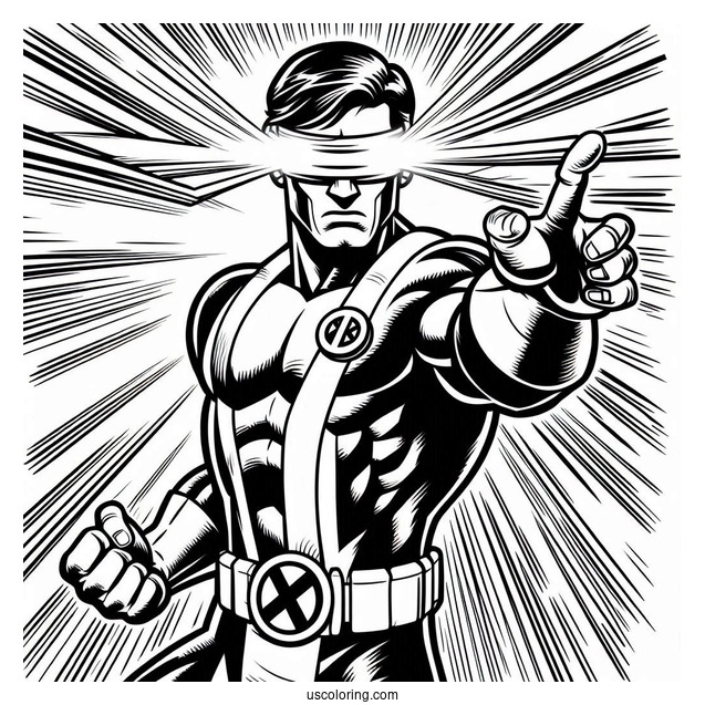 X-Men Cyclops Emitting Beams