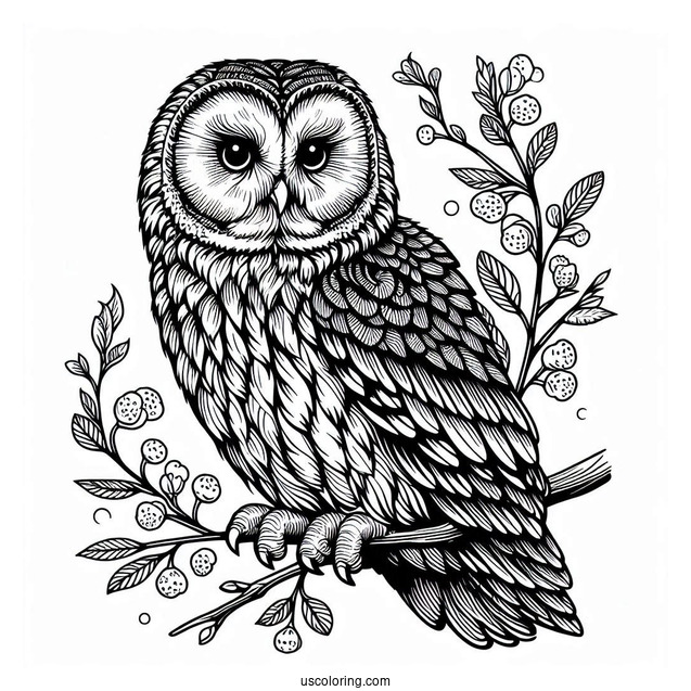 Great Grey Owl To Color