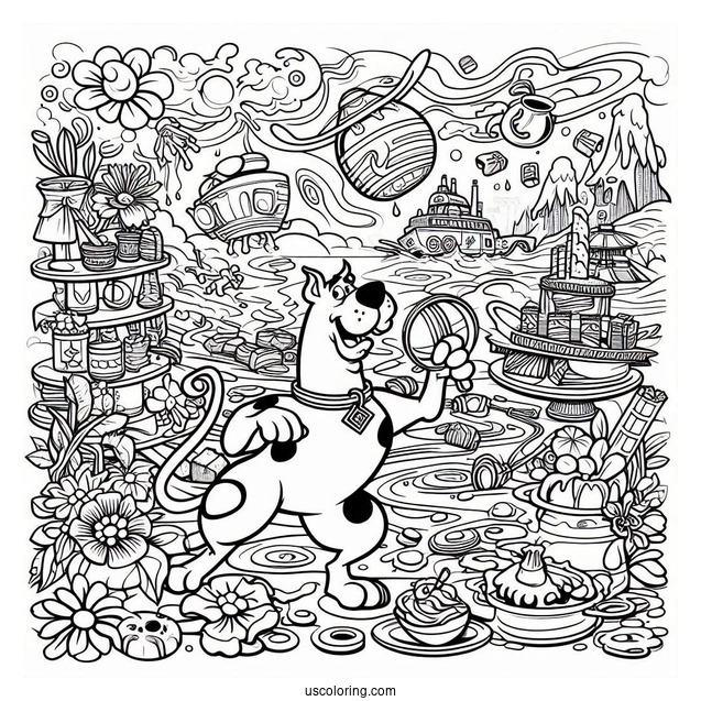 Mystery In From Scooby-Doo Coloring Sheet