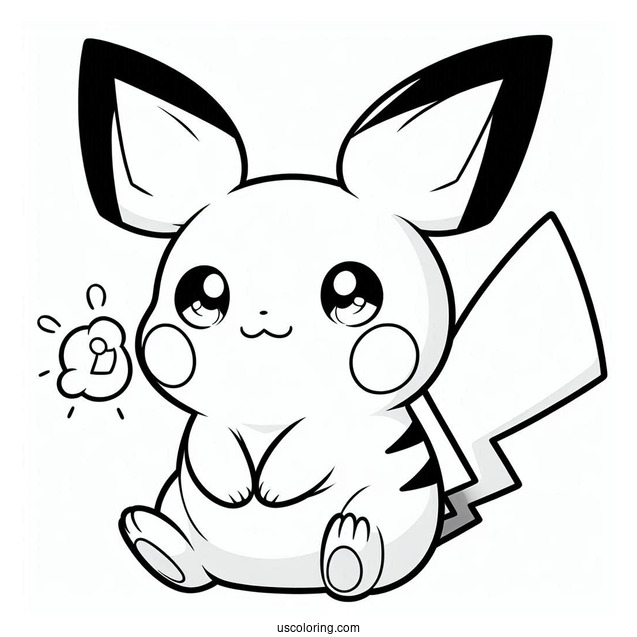 Pichu, Pikachu, And Raichu Coloring Page For Kids