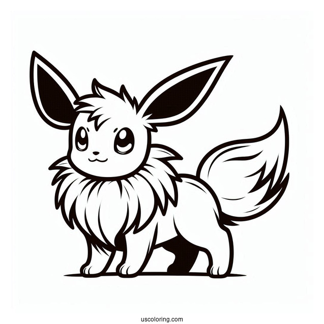 Coloring Page Of Jolteon Eevee Outline