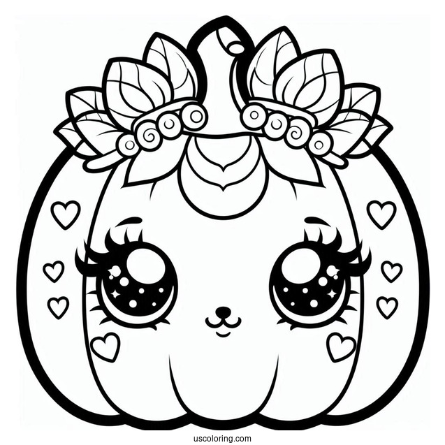 Outline Of Pumpkinella Shopkins Coloring Page