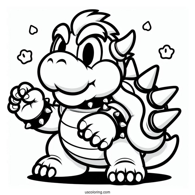 Bowser Coloring Sheet For Kids