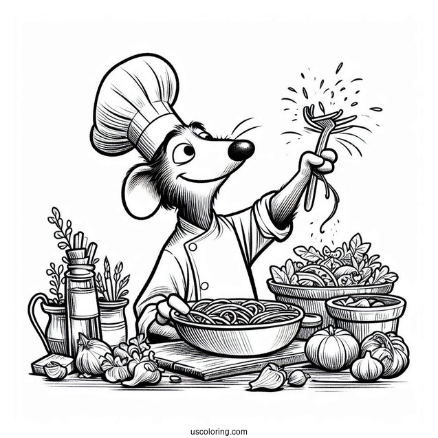 Ratatouille Coloring Page Of Anton Ego