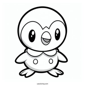 Piplup Coloring In For Preschoolers