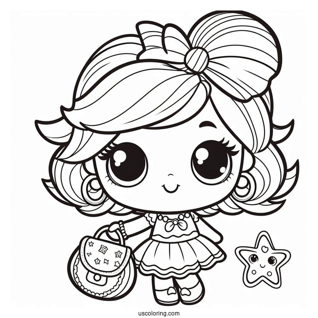 Polly Pocket Coloring Page Of Cute Paxton Pocket For Preschoolers