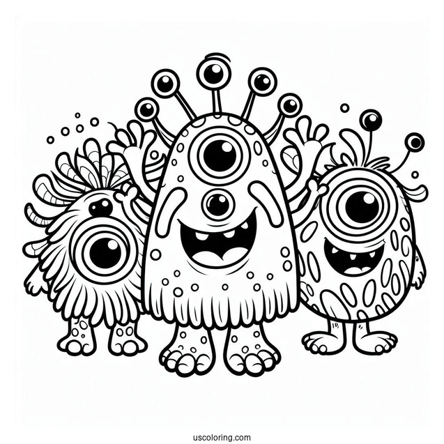 My Singing Monsters Coloring Page Of Simple Monculus Outline For Kids