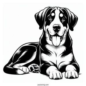 Simple Outline Of Greater Swiss Mountain Dog