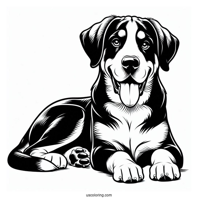 Simple Outline Of Greater Swiss Mountain Dog