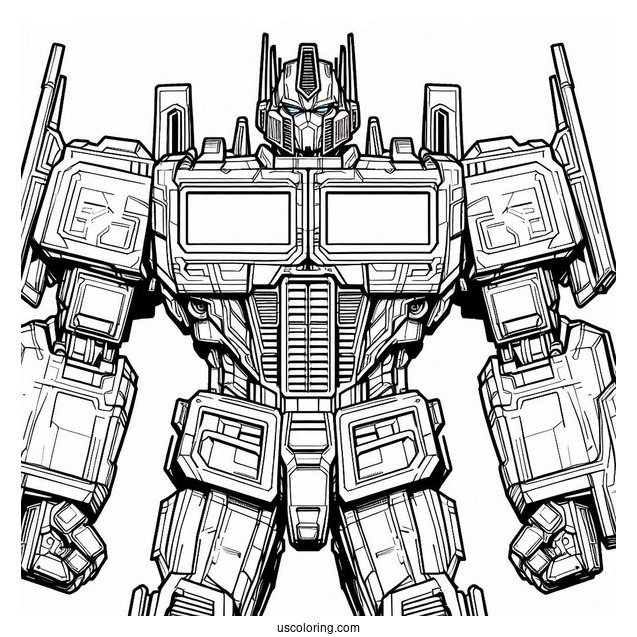 Optimus Prime Coloring Page In Planet Cybertron