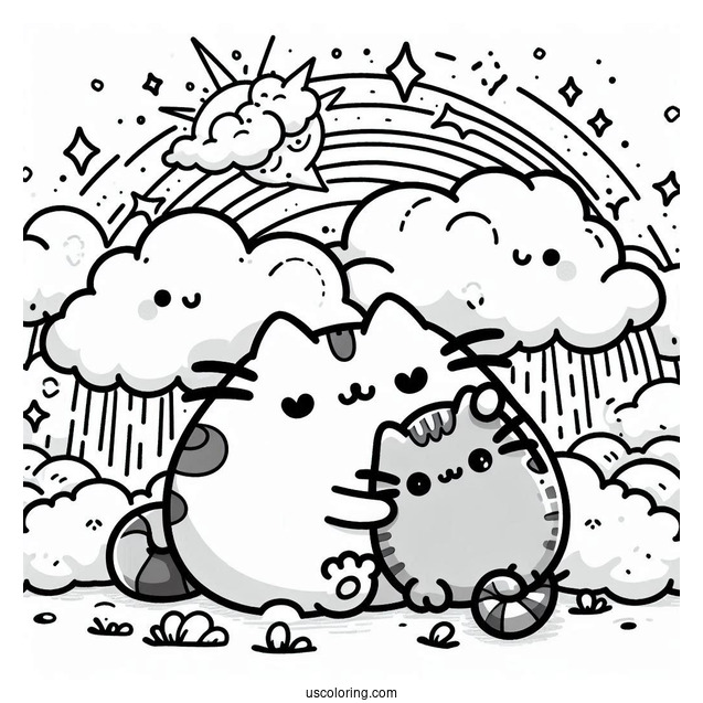 Adorable Pusheen And Stormy In The Sunshine