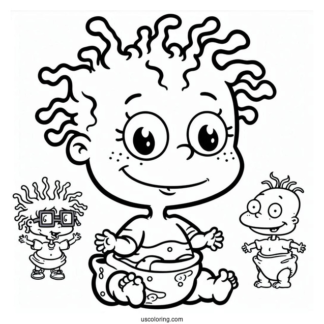 Rugrats Coloring Page Of Baby Dil Pickles Rugrats For Kids
