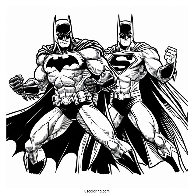 Batman Vs Superman Coloring Page