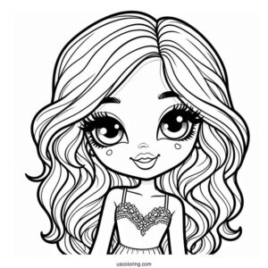 Kawaii Phoebe Bratz Coloring Page